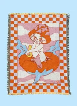 Valfré Poppy Woven Blanket New