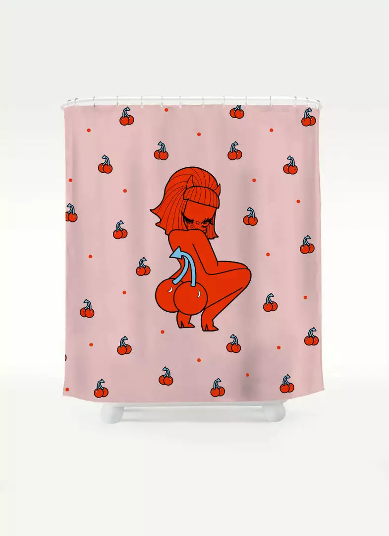 Valfré New Lucy Cherry Bottom Shower Curtain