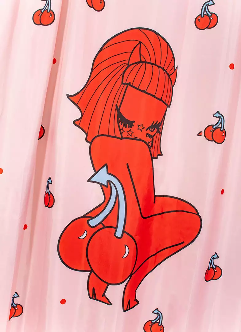 Valfré New Lucy Cherry Bottom Shower Curtain